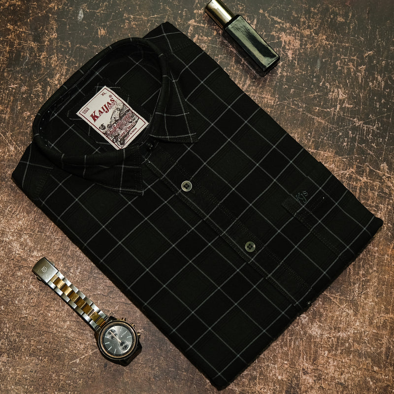 Kaijas Black Checks Shirt